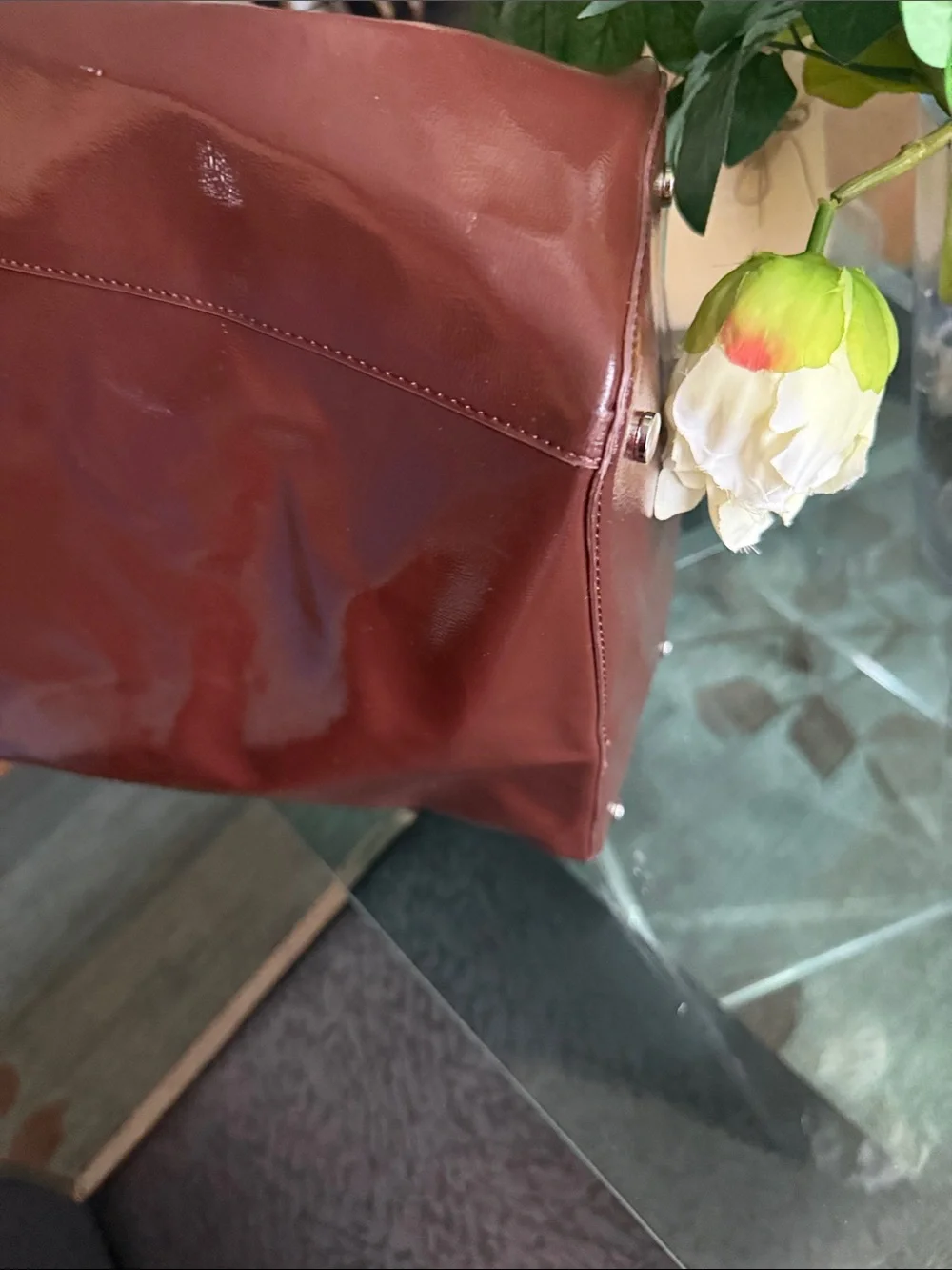 ZARA TOTE  — WINE RED